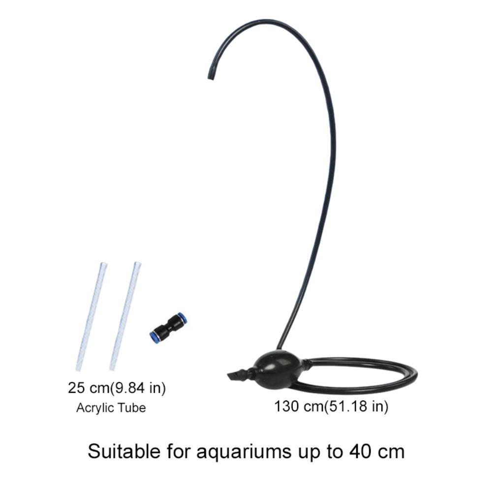 Manual Aquarium Siphon Efficient Fish Tank Cleaner Ecosystem Tank
