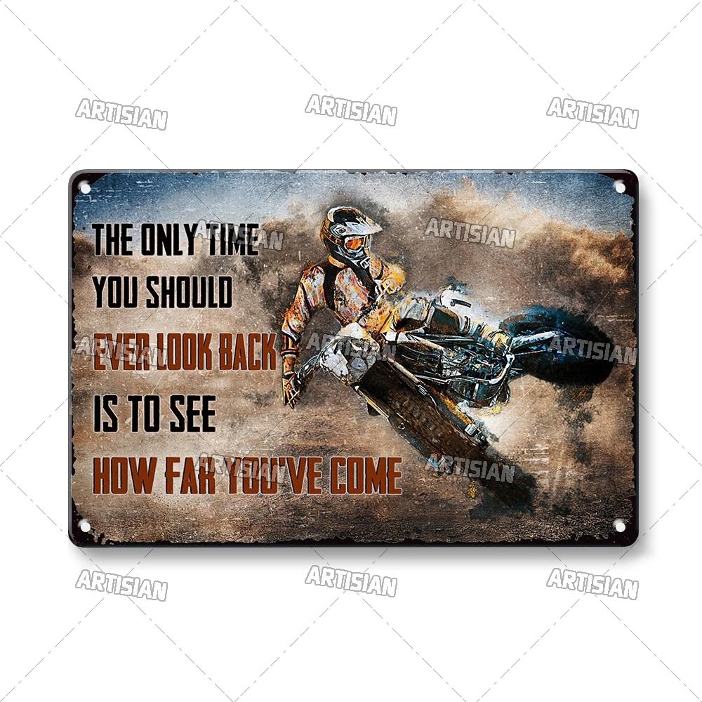 Артизанальный мотоцикл металлический знак мотоцикл жестяная пластина гоночный декоративная табличка езда настенный декор гараж бар паб клуб отель кафе