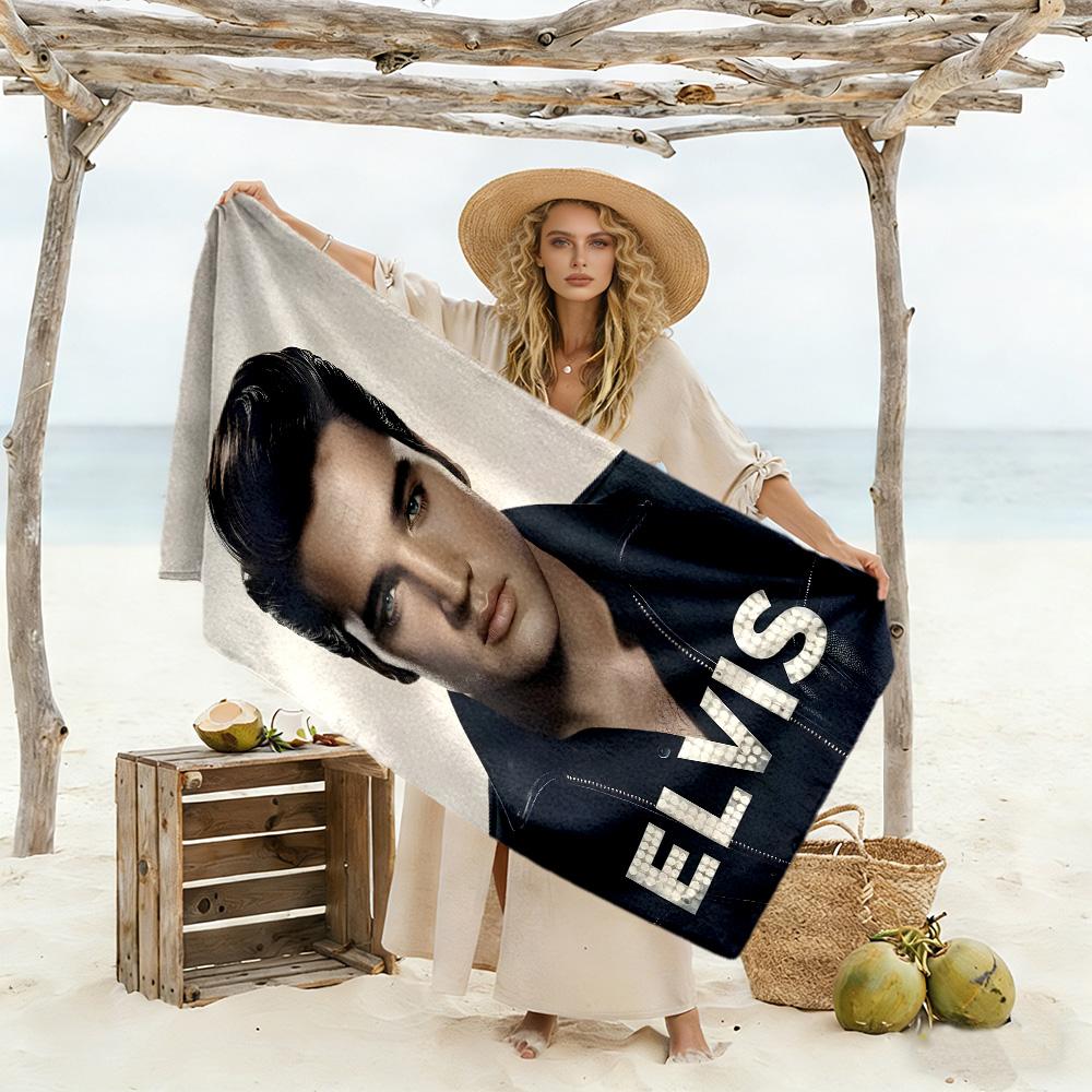 Elvis Presley Beach Towel Soft Durable Quick-Dry Comfortable Lightweight Suitable for Swimming, Gym, Camping, Yoga Vacation