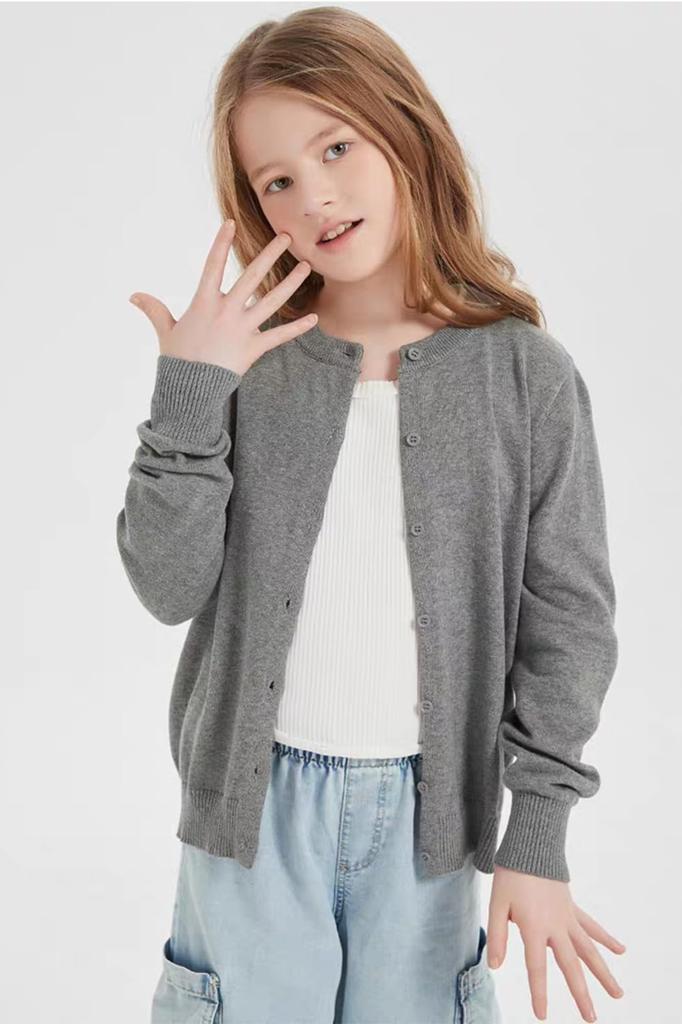 Дети Мальчики и Длинный Крючок Школа Холодный Однотонный Школьный Размер 150 Chéris Детский Кардиган, Девочки, Вязаный, Рукав, 100% Хлопок, Горловина, Детский Свитер, Пальто,