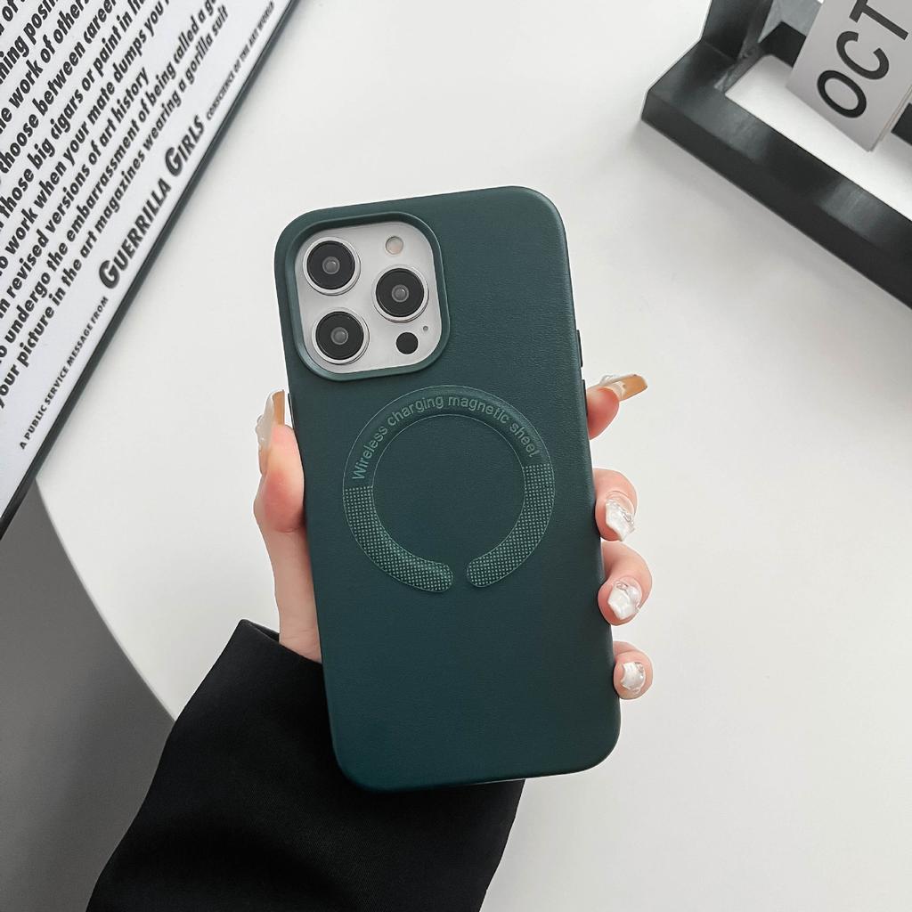 MagSafe Magnetic Charging Leather Suitable for Apple 16Pro Mobile Phone Case IPhone 15 Protection Case
