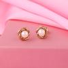 Серьги-гвоздики Estele из металла с золотым покрытием из латуни и белого флюсового жемчуга для девочек и женщин