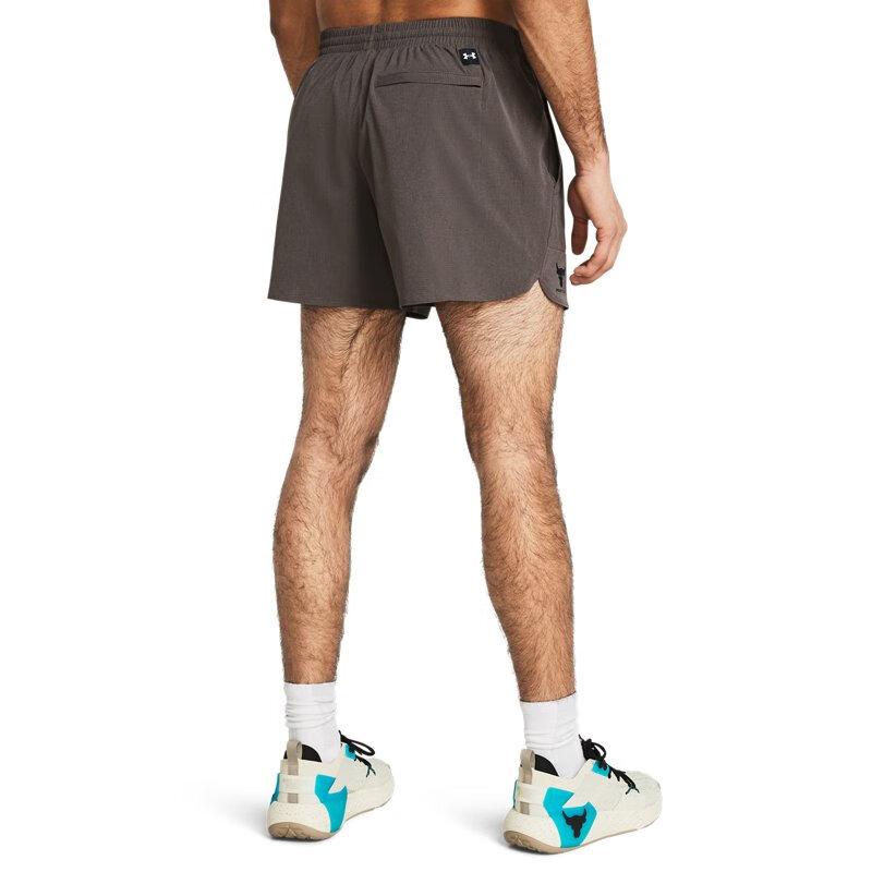 Under Armour Project Rock однотонные повседневные спортивные шорты средней талии мужские шорты Fresh-Terracotta Medium-Gray 1383214-176