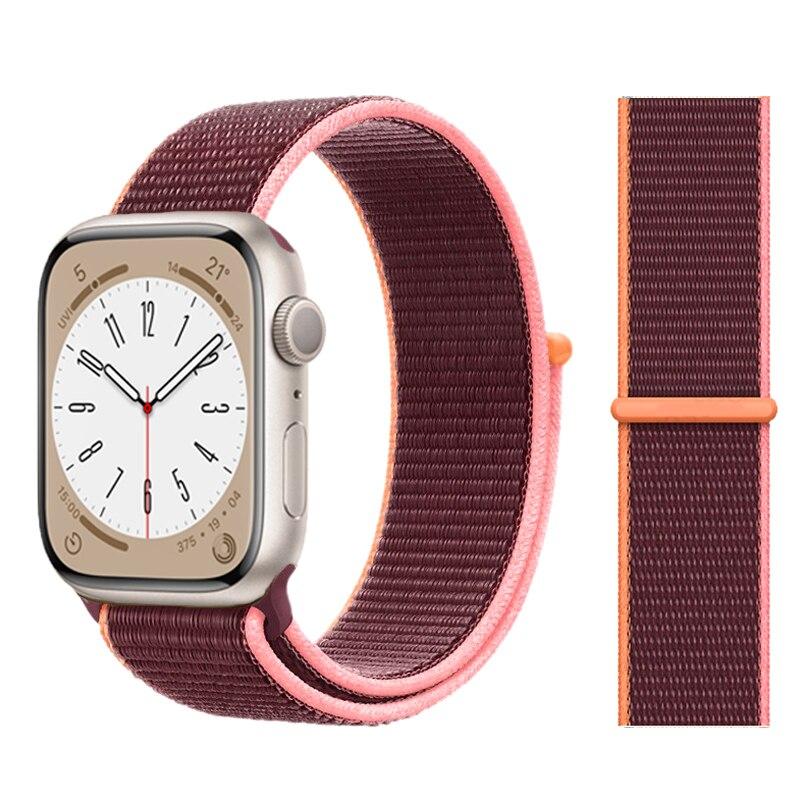 Нейлоновый ремешок-петля для Apple Watch Band 49 мм, 44 мм, 45 мм, 41 мм, 40 мм, 42 мм, 38 мм, браслет Correa iwatch series 3, 4, 5, 6 Se 7, 8, ультра, 49 мм, ремешок