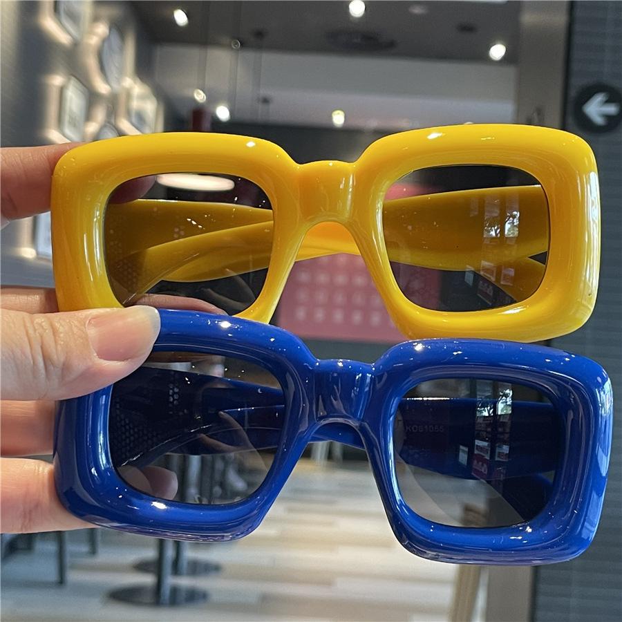 Забавные универсальные детские солнцезащитные очки, детские солнцезащитные очки карамельного цвета, родительско-детские очки с большой оправой, защищающие от ультрафиолета