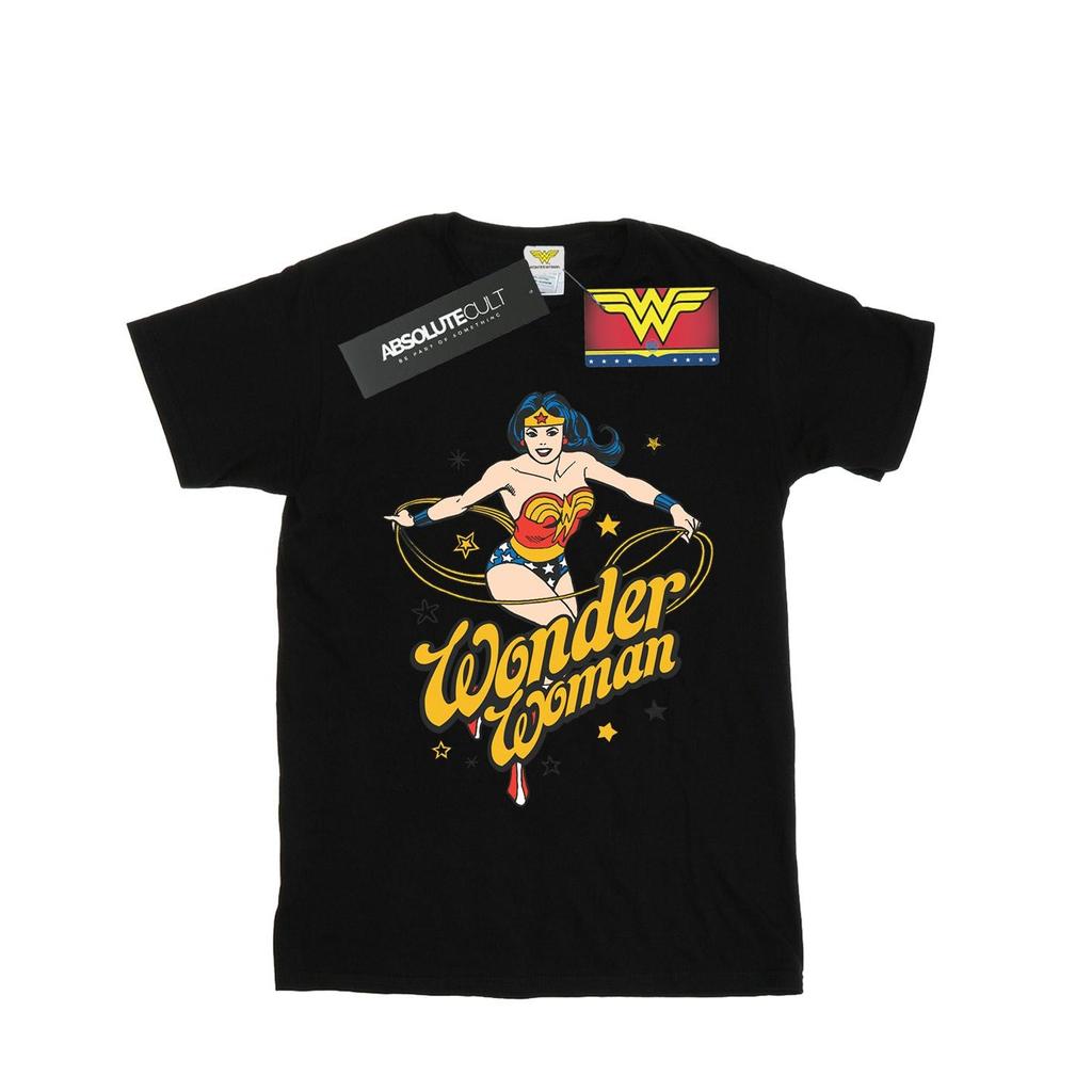 DC Comics Womens/Ladies Wonder Woman Stars Cotton Boyfriend T-Shirt
