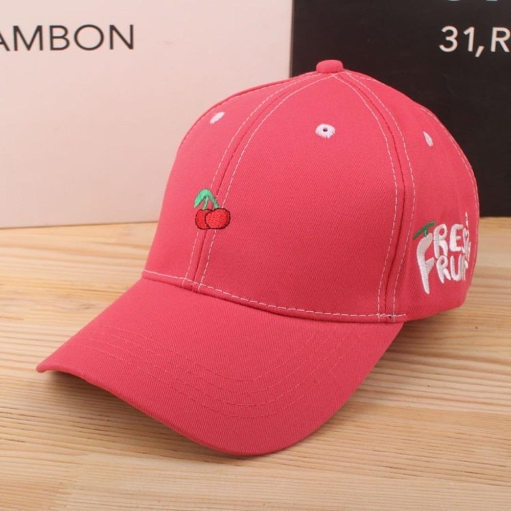 Embroidery Duck Tongue Cap Fruit Sunshade Hat Cute Baseball Caps Spring Summer