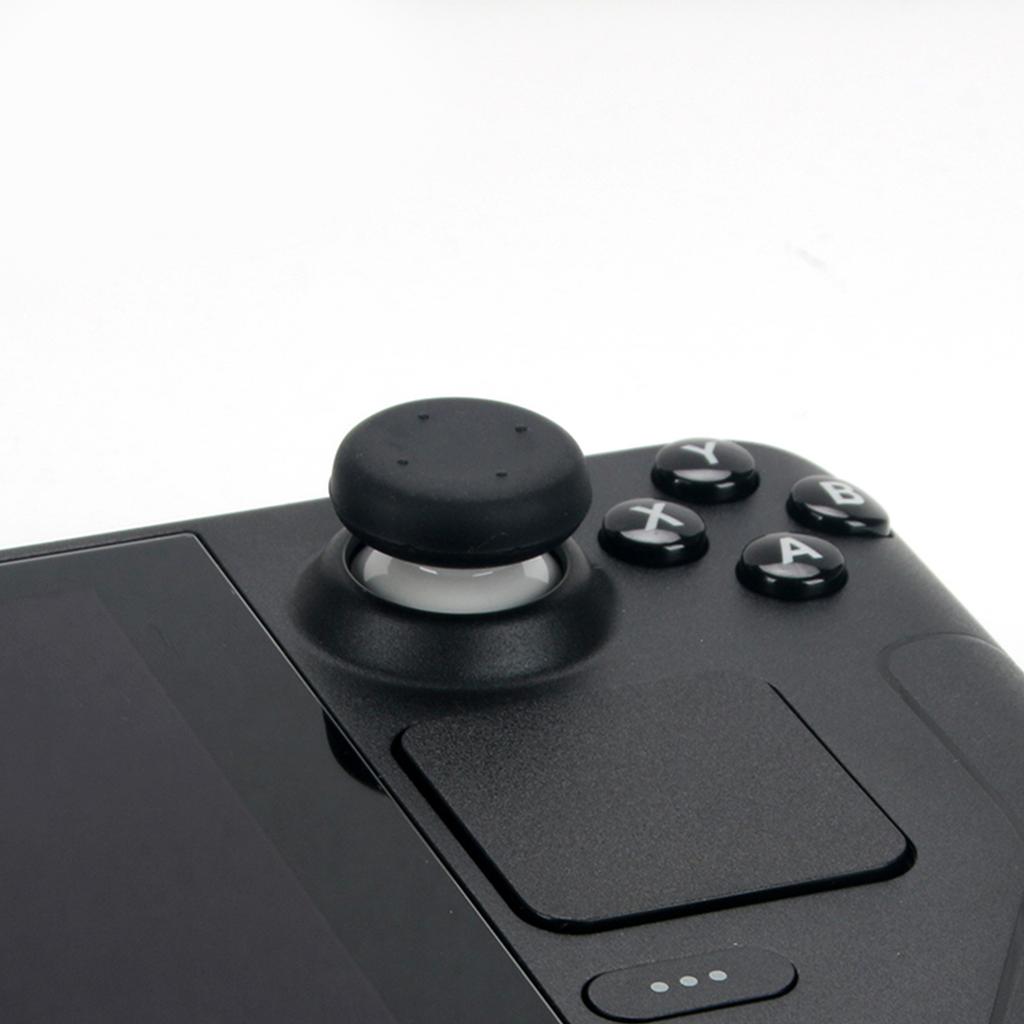8Pieces Analog Stick Joystick Controller Black Thumb Grips for Steam Deck Controller Joystick Grips