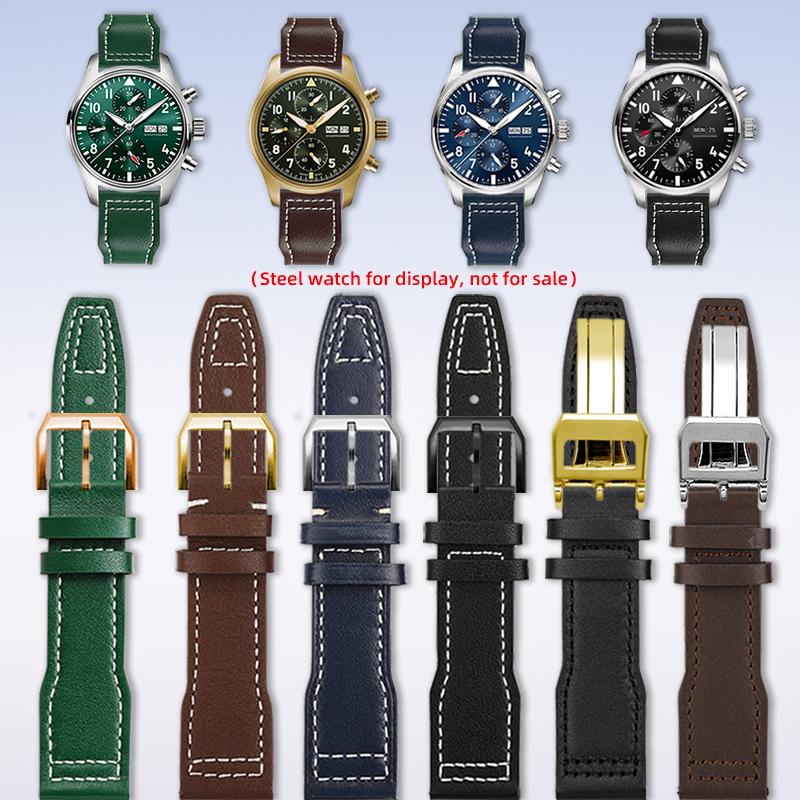 20мм 21мм Коровья Кожа Ремешок для Часов Мужской Для IWC Pilot Маленький Принц Mark 18 Бронза Большой Летающий SpitFire кожаный ремешок для часов аксессуары