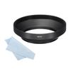 PATIKIL 62mm Lens Hood for Camera Lens Wide Angle Matte Surface Internal Hood Black with Cleaning Cloth Anti-Reflection