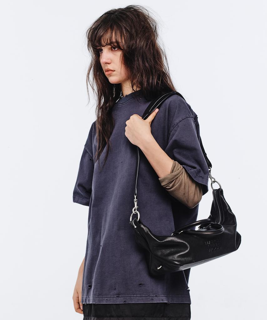 Margesherwood Dumpling Ew Tote_Black Washed Nappa