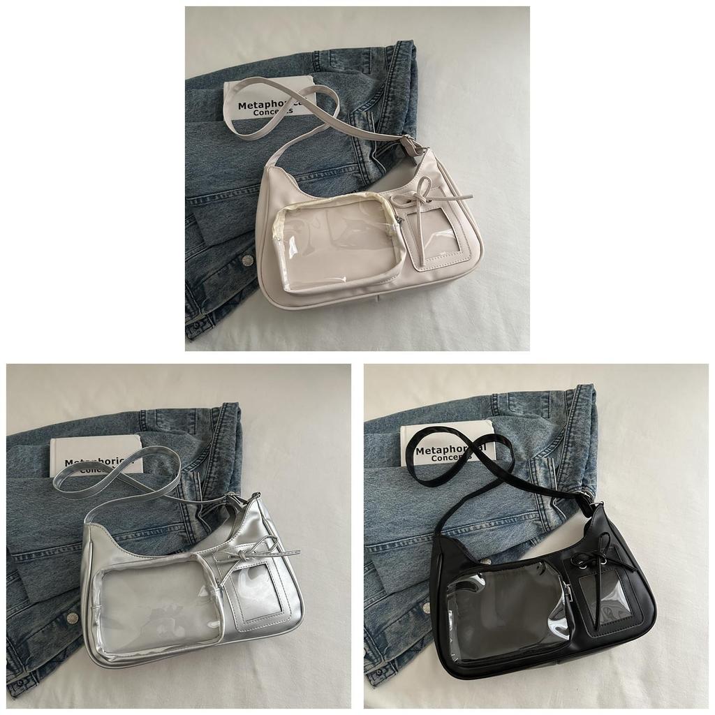 Girls Two Dimensional Transparent Tote Bag With Large Capacity For Daily Commuting