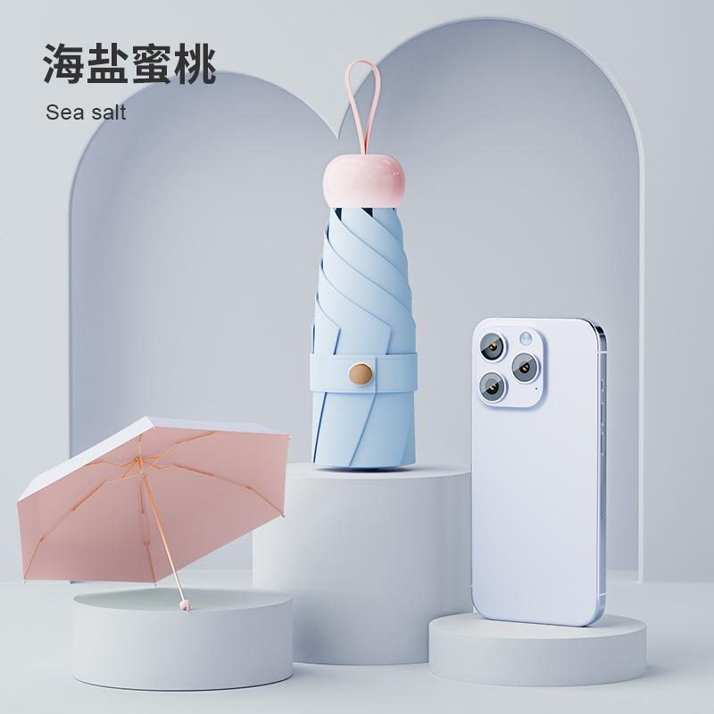 Original and Simple White Umbrella Sun Umbrella Lightweight and Small Sunshade 50% Off Capsules Sun Umbrella Sunscreen Umbrella UV Protection