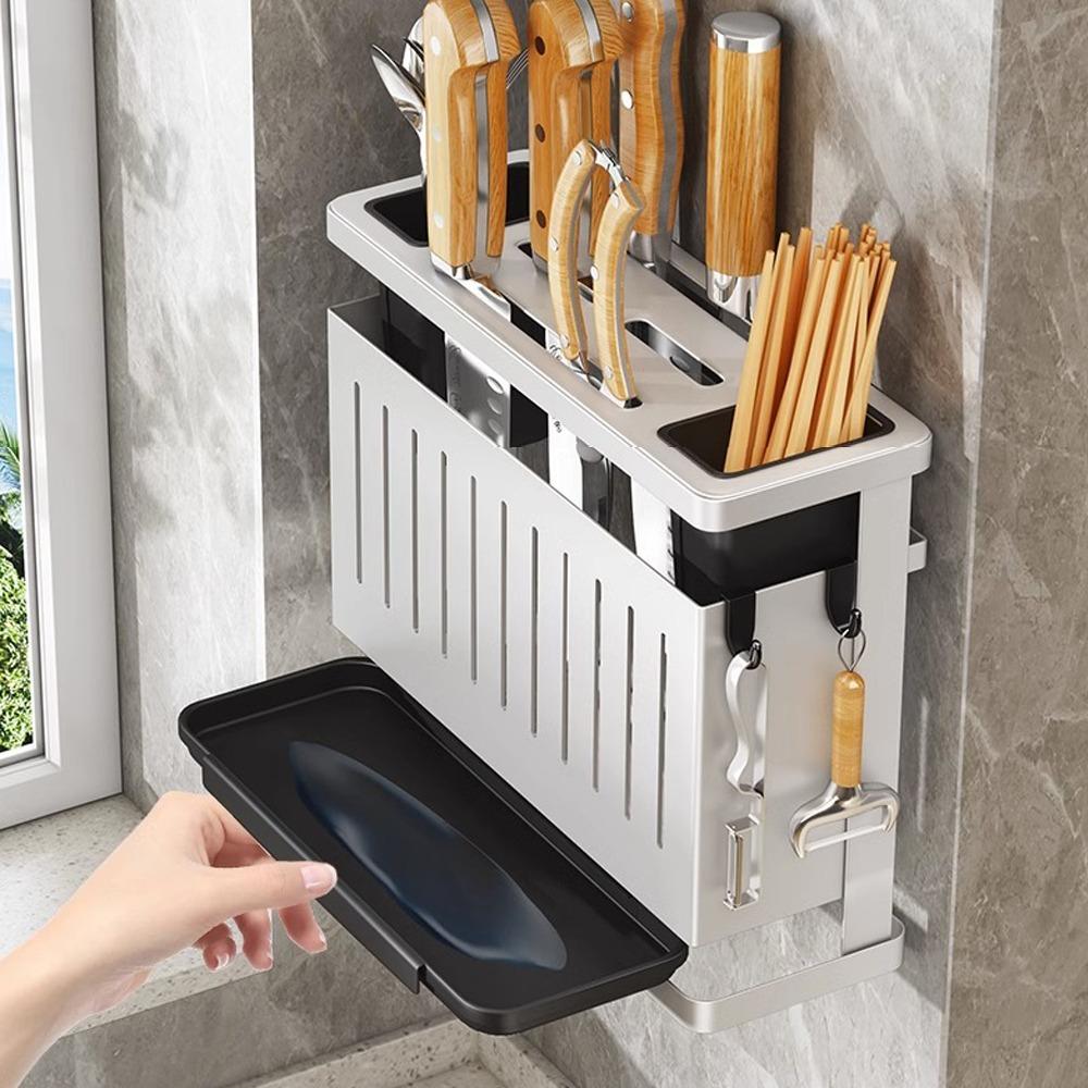 Multi-purpose Storage Rack with Brackets Cutting Tool Stand Kitchen Storage Holder  Home Storage
