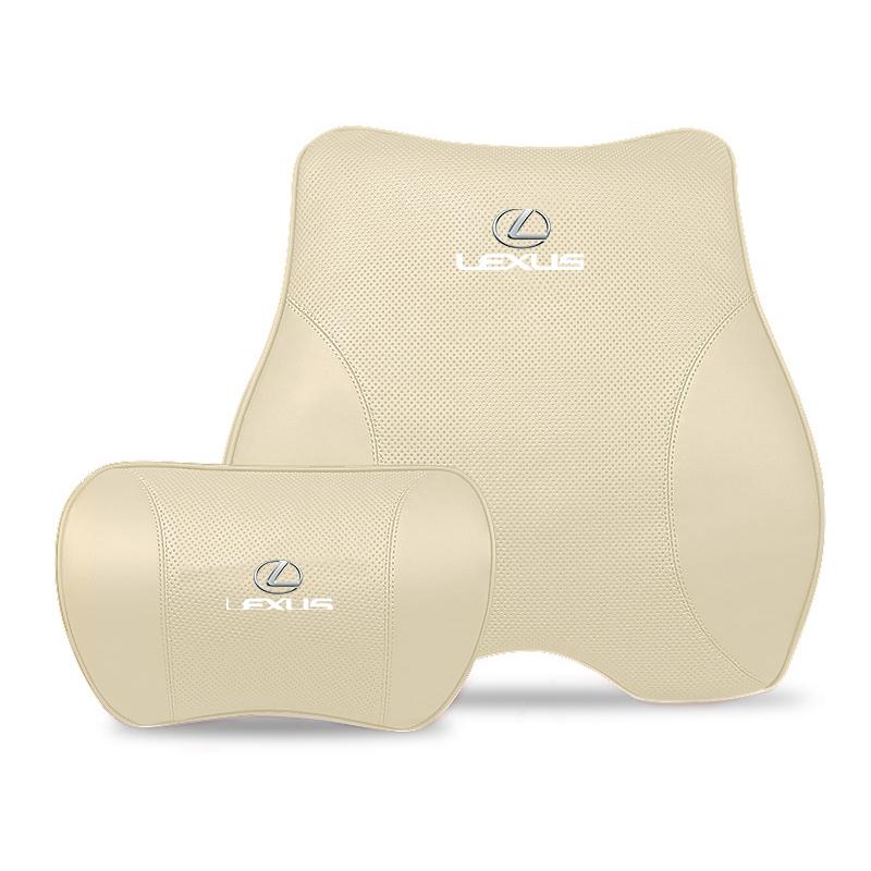 Leather Car Headrest Lumbar Pillow Neck Gap Filler Pillow For Lexus IS250 IS200 CT200h GS300 LS430 RX450h LX570 IS300 ES RX LSKZ1