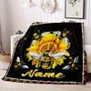 The Moon And The Bee Customize Your Name Blanket Used For Chair Office Sofa Bed Camping Soft And Warm Giving Friends And Relatives Birthday Graduation