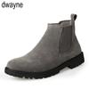 Cow Suede Chelsea Boots Men Sneakers High Quality Ankle Boots Men Shoes Leather Winter Boots Men Work Shoes Zapatos Hombre 852