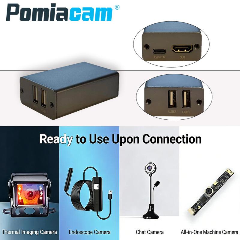 USB Camera To HDMI Converter Pocket3 To HDMI Connect The Guide Desk UVC To HDMI Teaching Screen Casting Plug and Play