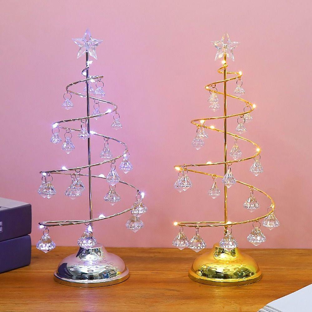 Crystal Pendant Christmas Decorative Light 3 Size Optional Night Light  Home Ornament
