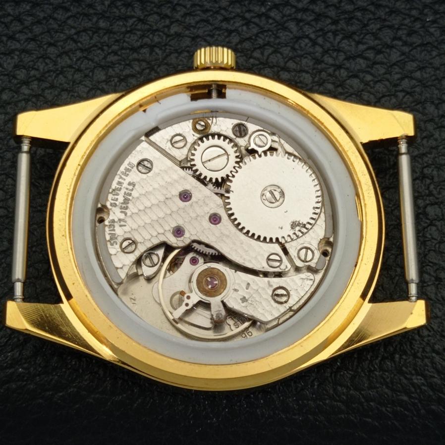 ШВЕЙЦАРСКИЕ МУЖСКИЕ МЕХАНИЧЕСКИЕ ЧАСЫ С РУЧНЫМ ЗАВОДОМ, ВОССТАНОВЛЕННЫЕ, С КОРИЧНЕВЫМ ЦИФЕРБЛАТОМ a430243-2 R102-a430243