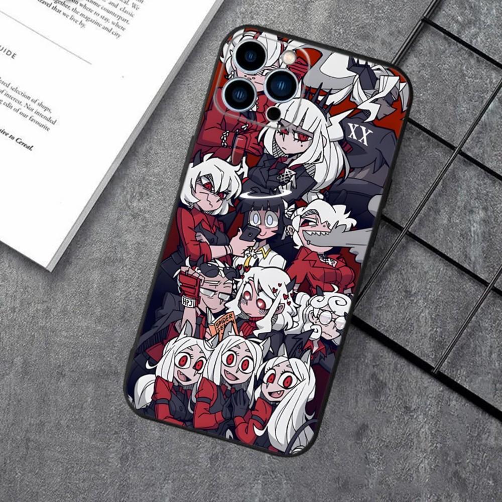 Game Girl H-Helltaker Phone Case For Apple iPhone 15,14,13,12,11,XS,XR,X,8,7,Pro,Max,Plus,mini Silicone Black Cover