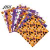 Classic Halloween Elements Stickers 12 Sheets Scrapbook Paper Set, 6x6in Double-Sided Craft Paper, Pumpkin Themed PaperPack Ghost Bat Pattern