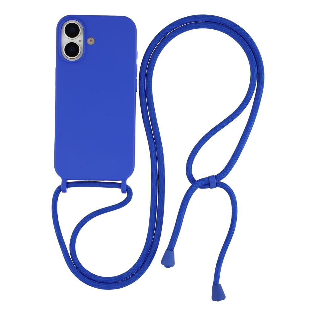 For iPhone 17 Case Liquid Silicone Protective Phone Cover with Crossbody Lanyard
