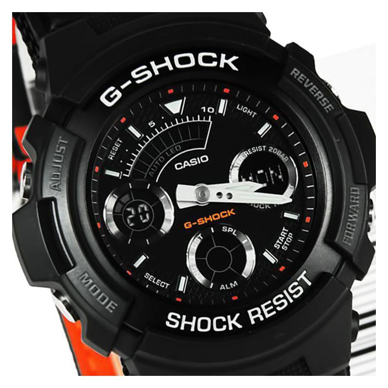 G-Shock Casio классическая серия, модные, простые и смелые, автоматическая подсветка, полностью автоматический календарь, водонепроницаемые и ударопрочные, люминесцентные AW-591MS-1A