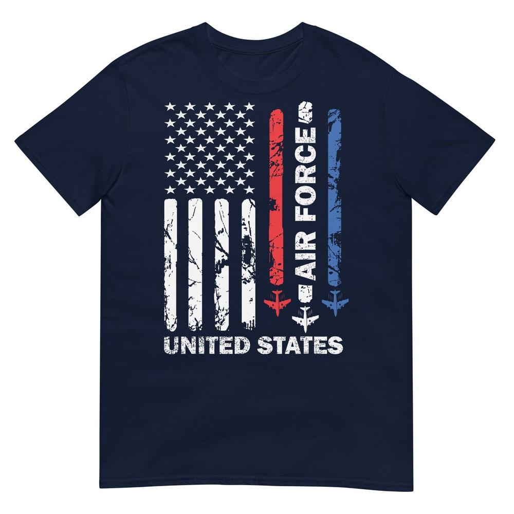 United States Air Force American Vintage Usa Flag Patriotic Tshirt