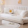 INS Modern Minimalist Pure Cotton Quilting Sofa Cushion Living Room Non-Slip Cushion Four Seasons Universal Cotton Fabric Craft Slipcover Cover Towel