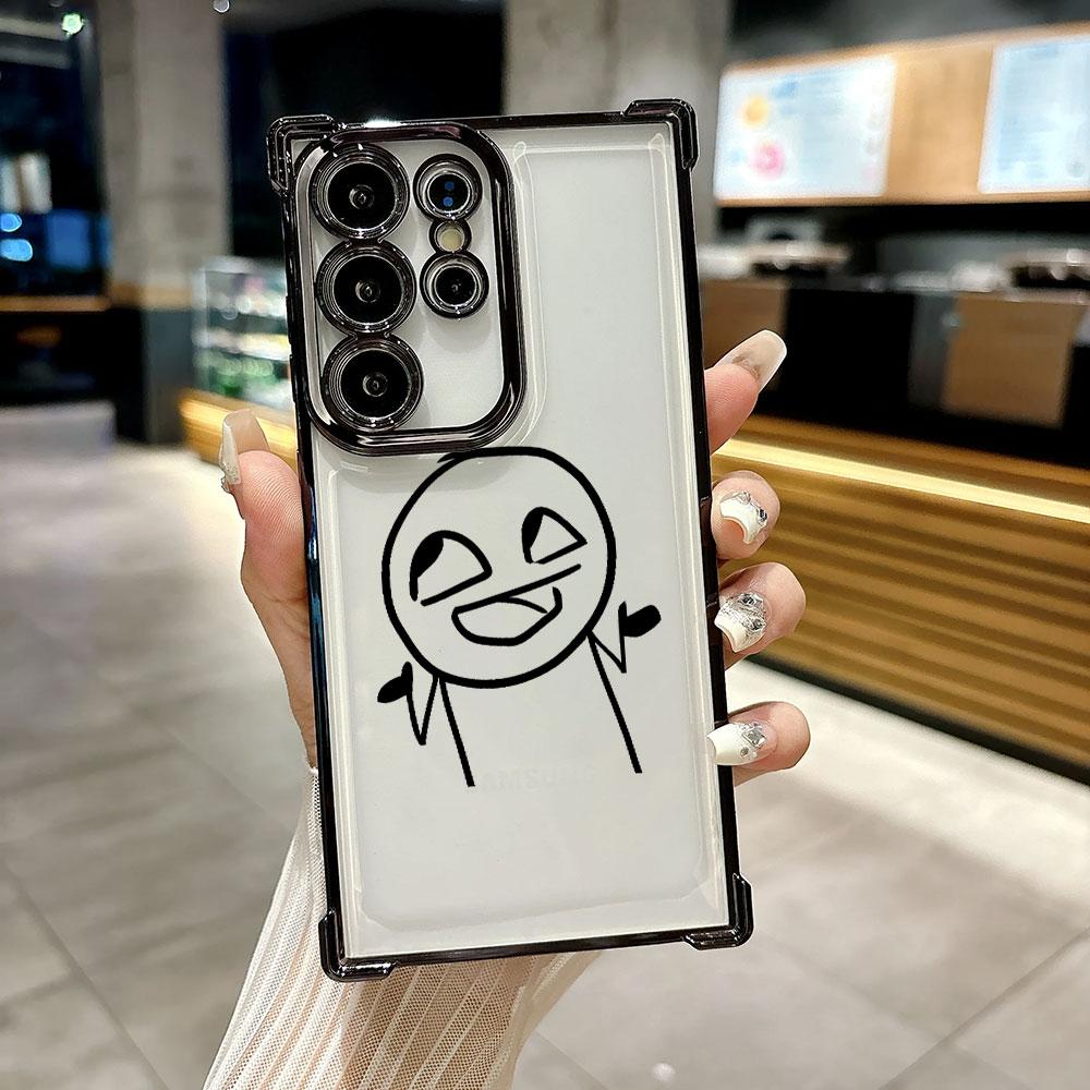 Stickman Middle Finger Cute Man Funda For Samsung S26Ultra Phone Case For Galaxy S25 FE S26 S24 S23 S22 S21 Ultra S20 Plus Cover