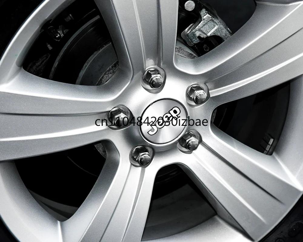 Для Jeep Compass Renegade Wrangler JK Patriot Grand Cherokee Rubicon Patriot 4 шт. 56 мм Наклейка на центральную заглушку колеса автомобиля Колпачок ступицы