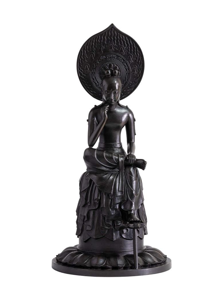 National Treasure Reproduction Maitreya Bodhisattva Statue Temple 31cm Lacquer Finished Wax Buddhist Junji Gun Original Statue Figure Takaoka