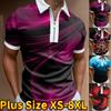 Casual Lapel T-shirt Young Men's Fashion Zipper T-shirt Short Sleeve T-shirt Men's 3D Dark Red Pattern Print T Shirt