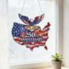 США 250-летний юбилей Подвеска на окно 1776-2026 Акриловое украшение на окно Американский орел Патриотическая подвеска-солнцезащитник Памятный подарок на 4 июля