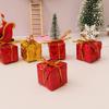  10 шт. кукольный домик миниатюрный рождественский подарочный ящик ролевые игры мини кукольный домик мебель праздничная сцена украшения аксессуары