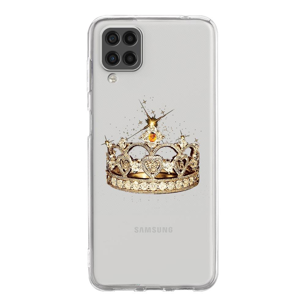 Чехол для телефона Samsung A13 A33 A35 A55 A73 A53 A23 A51 A71 A21S A12 A31 A41 A05s A03S A15 A25 A32 5G Алмазная Корона 26 Букв