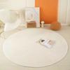 Однотонный круглый ковер в стиле Ins, прикроватное одеяло для дома, спальни, утолщенный плюшевый коврик для пола в комнату для девочек, коврик для вращающегося кресла