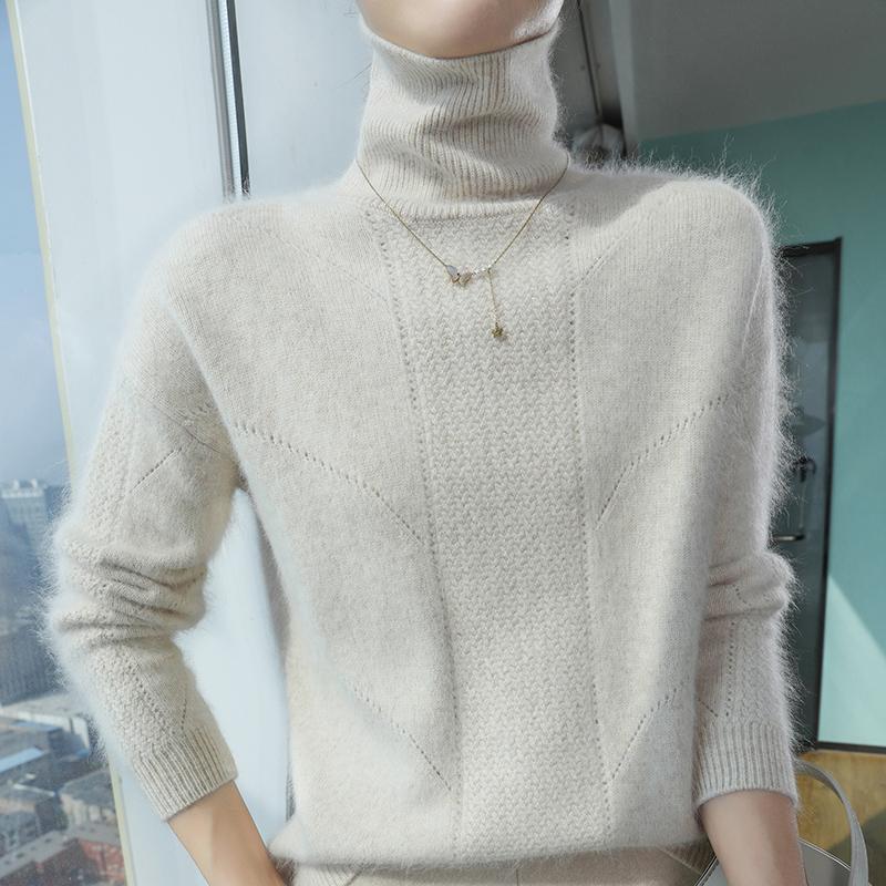 Женский кашемировый свитер Qinghe кашемир 30% кашемир 30% норка 30% шерсть 10% нейлон Женский осенне-зимний толстый кашемировый свитер мягкий и теплый