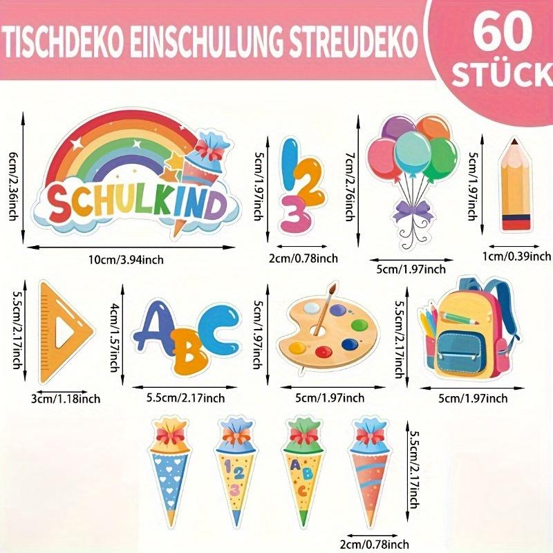 Разноцветные конфетти-украшения для возвращения в школу - тематические сувениры для вечеринки ABC 123 с воздушными шарами, рюкзаками и радужными акцентами