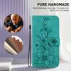 Lily Fower Embossed Flip Leather Case For OnePlus Nord 4/Nord N30 SE N20 SE/Nord 2T Kickstand Wallet Card Slots Cover for OnePlus 11/Nord N20 Holster