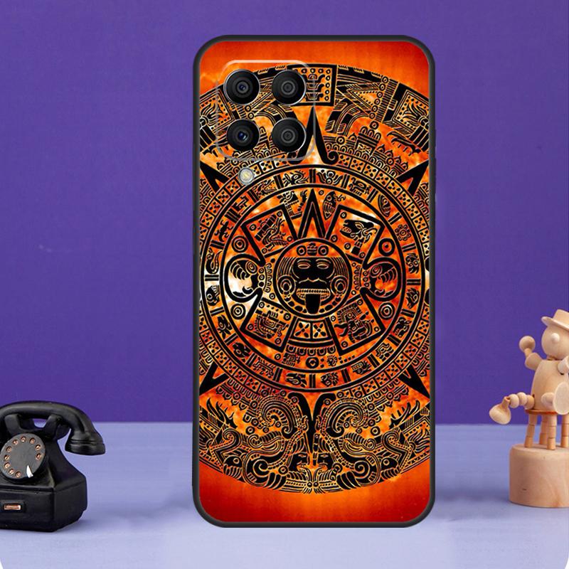 Чехол с рисунком из дерева и календарем майя для Samsung Galaxy M12 M32 M52 M55 M13 M33 M53 M14 M34 M54 M20 M30s M31s M51 M31 M21