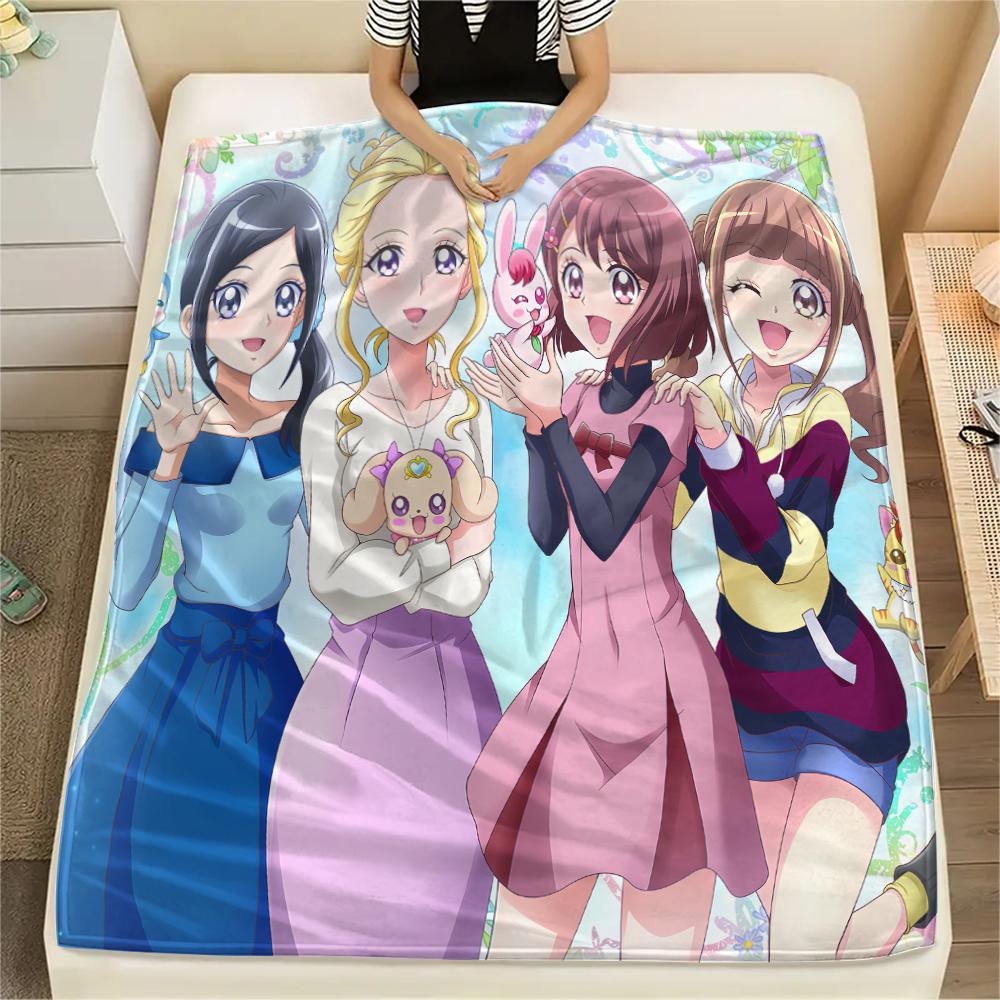 Pretty Cure Retro Style Blanket, Pretty Cure Fan Soft Throw, Perfect Gift.chl