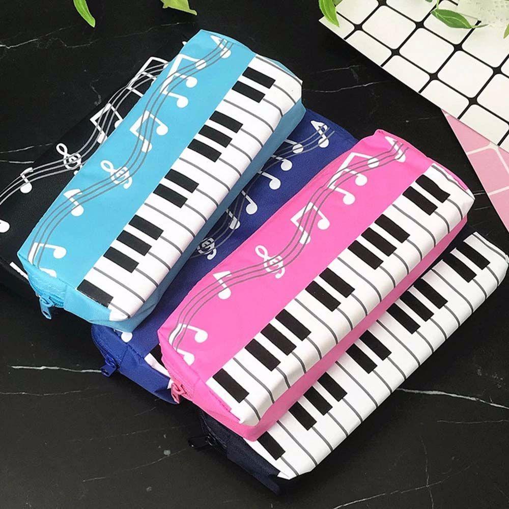 Layer Piano Note Pencil Bag Musical Note Piano Pouch Student Pencil Case Musical Pencil Cases