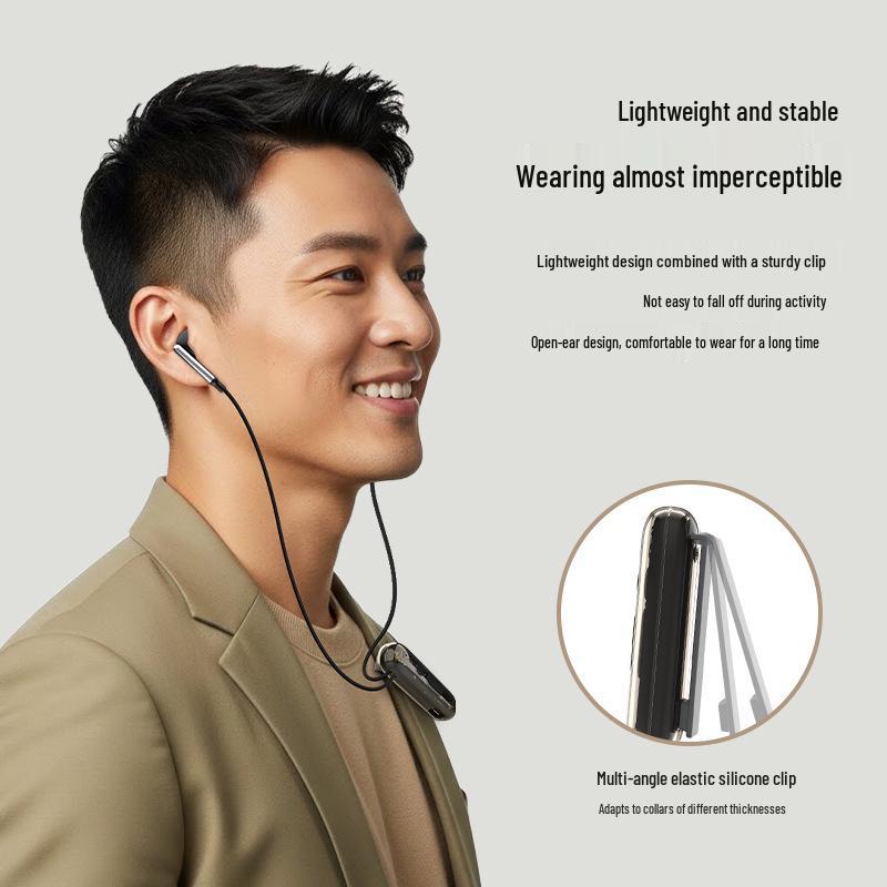 Universal Bluetooth Hearing Aid Clip-on Earphones with Long Standby and High Sound Quality