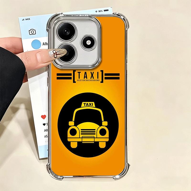 Мягкий чехол для телефона с изображением желтых такси Нью-Йорка для Xiaomi Redmi Note 14 15 Pro Plus 13 12 11S 11T 5G 10 9S 9, гальванический, противоударный, Fundas