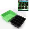 Ящик для рассады с прозрачной крышкой, водонепроницаемые лотки для семян с 12 отверстиями для дома для сада