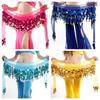Tassel Belly Dance Hip Scarf with Gold Color Coin Waist Chain New Women Belt Skirt Show Costumes