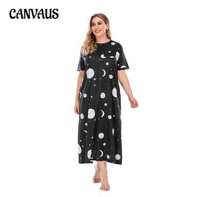 Летние женские ночные рубашки размера плюс, платье-футболка, домашняя одежда, свободные длинные платья