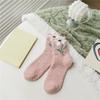 6Pairs Winter Floor Plush Socks Flower Warm Socks Women Soft Coral Fleece Socks  Autumn